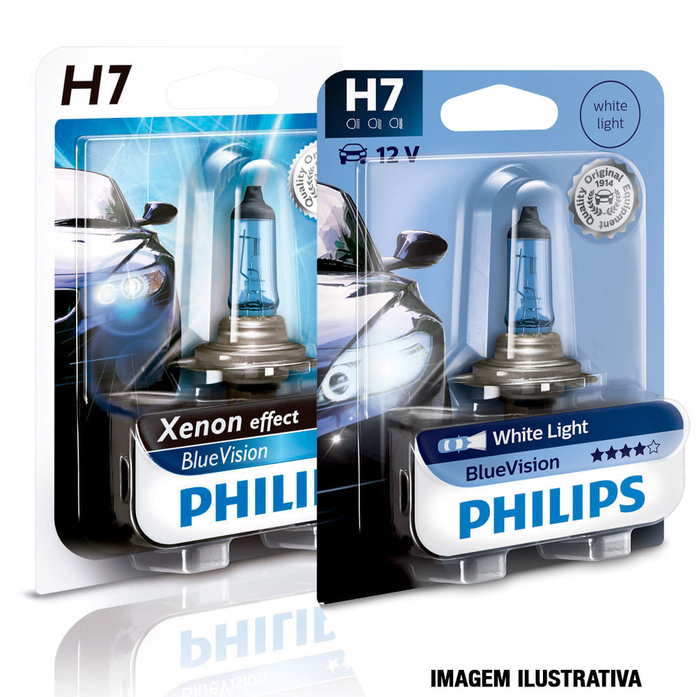 Lampada H7 Philips Blue Vision 3700K 12 55/60W Unitario
