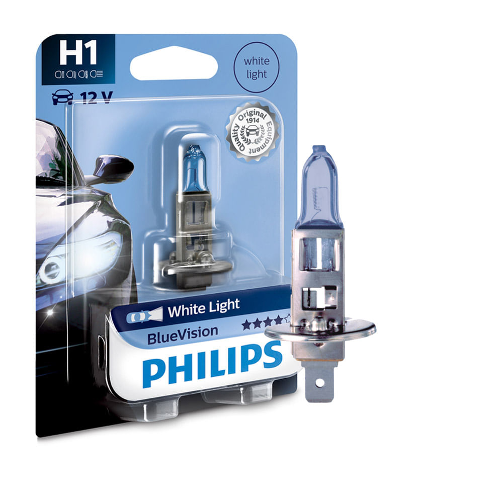 Lampada H1 Philips Blue Vision 3700K 12V 55/60W Unitario