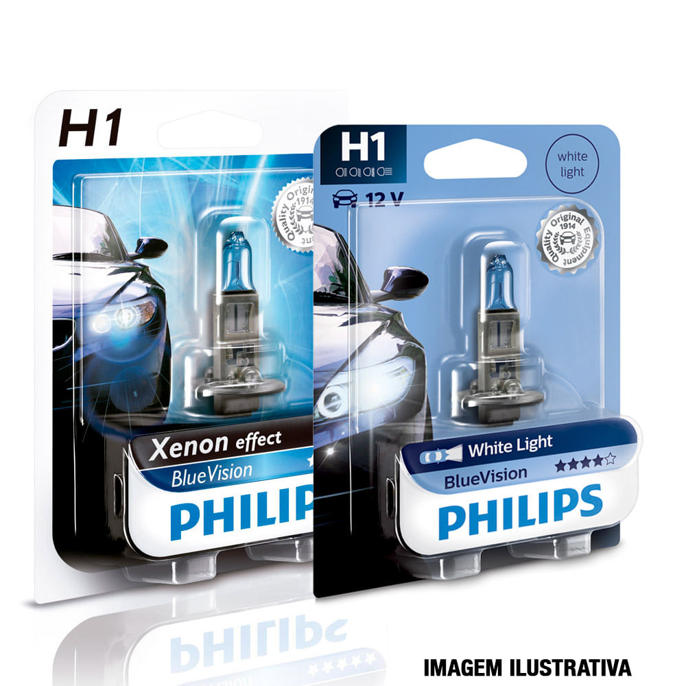 Lampada H1 Philips Blue Vision 3700K 12V 55/60W Unitario