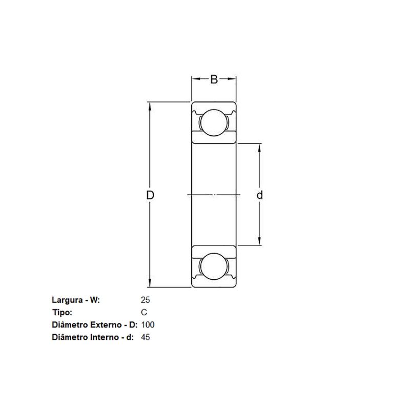 Rolamento-Cambio-Skf-Qj309C2-sku-25489 Rolamento-Cambio-Skf-Qj309C2-sku-25489