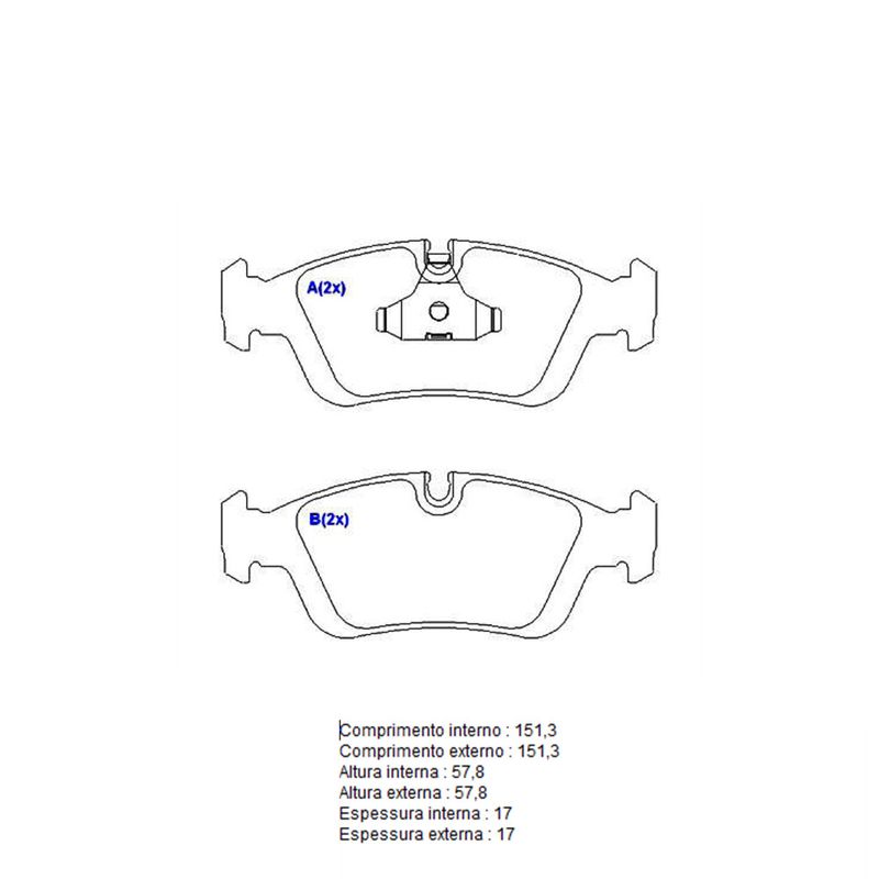Pastilha-Freio-Convencional-Dianteira-Sistema-Teves-1061-Syl Pastilha-Freio-Convencional-Dianteira-Sistema-Teves-1061-Syl