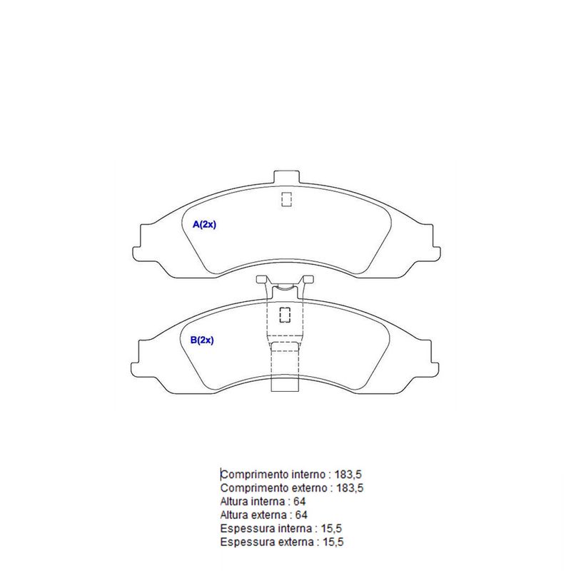 Pastilha-Freio-Convencional-Dianteira-Sistema-Girling-1103-Syl Pastilha-Freio-Convencional-Dianteira-Sistema-Girling-1103-Syl