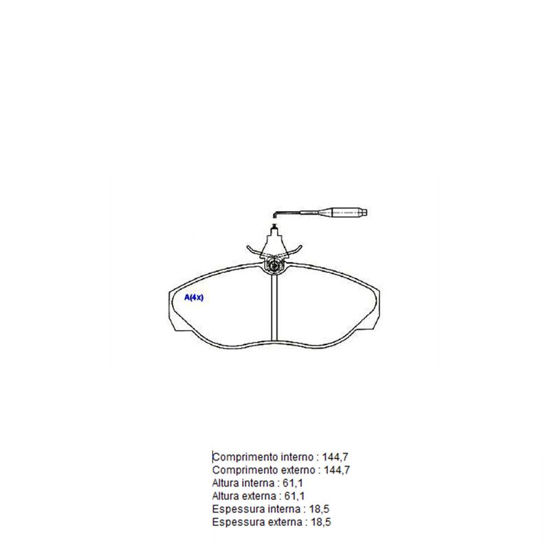 Pastilha-Freio-Convencional-Dianteira-Com-Alarme-Sistema-Girling-1142-Syl Pastilha-Freio-Convencional-Dianteira-Com-Alarme-Sistema-Girling-1142-Syl