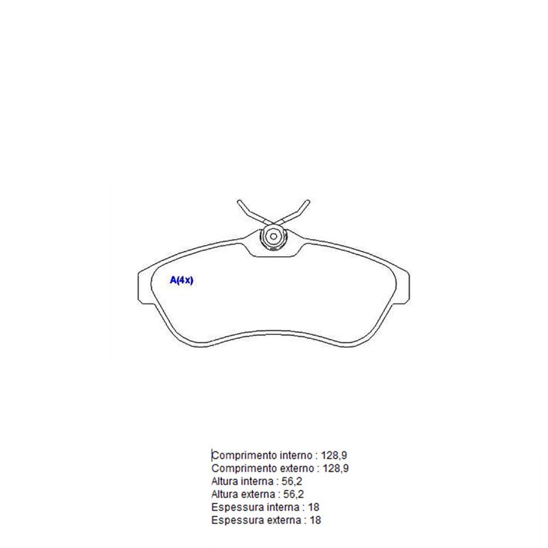 Pastilha-Freio-Convencional-Dianteira-Sistema-Girling-1154-Syl Pastilha-Freio-Convencional-Dianteira-Sistema-Girling-1154-Syl
