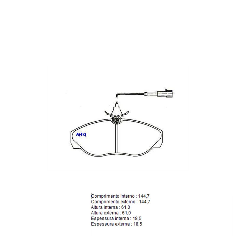 Pastilha-Freio-Convencional-Dianteira-Com-Alarme-Sistema-Varga-Girling-1198-Syl Pastilha-Freio-Convencional-Dianteira-Com-Alarme-Sistema-Varga-Girling-1198-Syl