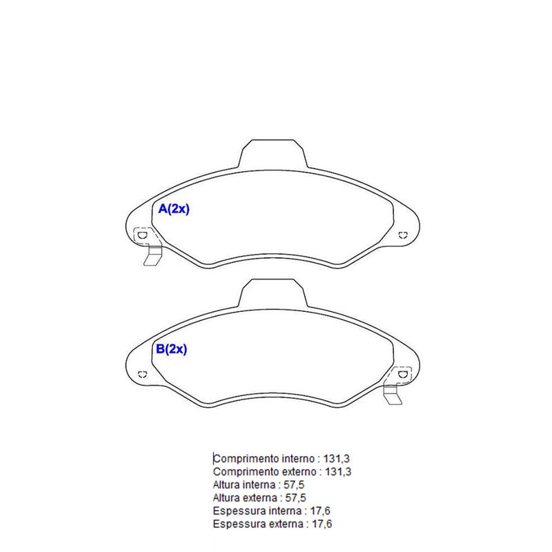 Pastilha-Freio-Convencional-Dianteira-Sistema-Bosch-1232-Syl Pastilha-Freio-Convencional-Dianteira-Sistema-Bosch-1232-Syl