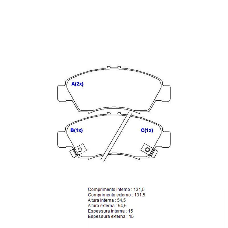 Pastilha-Freio-Convencional-Dianteira-Sistema-Akebono-1256-Syl Pastilha-Freio-Convencional-Dianteira-Sistema-Akebono-1256-Syl
