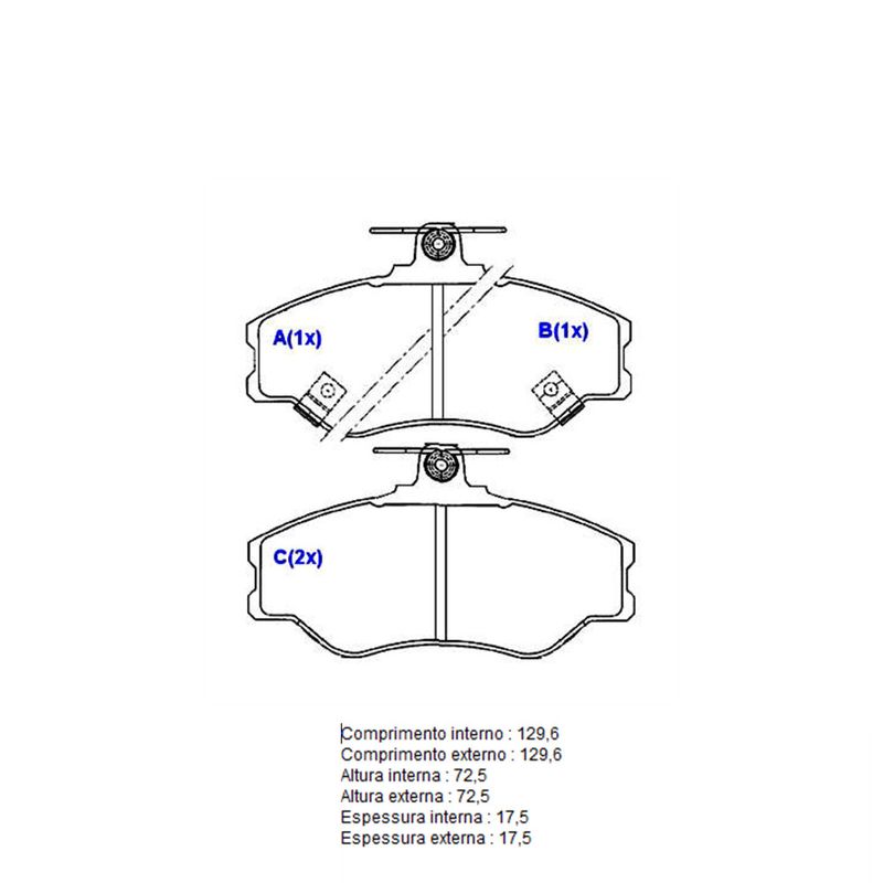 Pastilha-Freio-Convencional-Dianteira-Sistema-Sumitomo-1260-Syl Pastilha-Freio-Convencional-Dianteira-Sistema-Sumitomo-1260-Syl