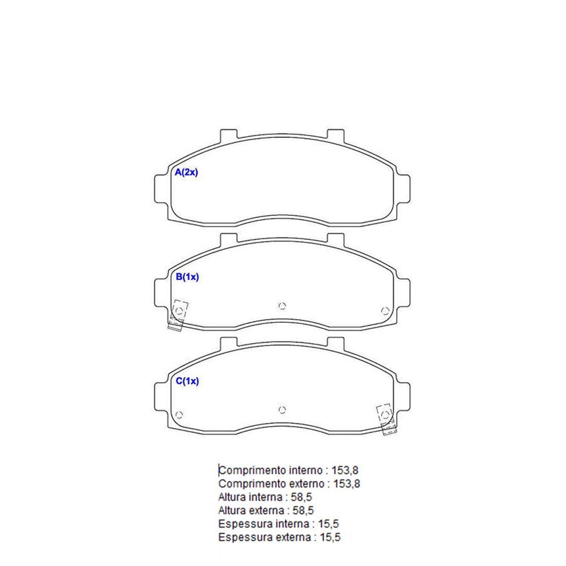 Pastilha-Freio-Convencional-Dianteira-Sistema-Akebono-1276-Syl Pastilha-Freio-Convencional-Dianteira-Sistema-Akebono-1276-Syl