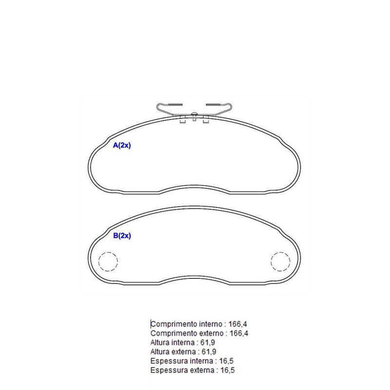 Pastilha-Freio-Convencional-Dianteira-Sistema-Bendix-1291-Syl Pastilha-Freio-Convencional-Dianteira-Sistema-Bendix-1291-Syl