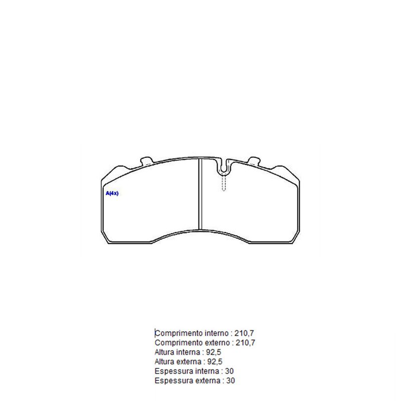 Pastilha-Freio-Convencional-Dianteira-Ou-Traseira-Sem-Alarme-Sistema-Knorr-Bremse-1302-Syl Pastilha-Freio-Convencional-Dianteira-Ou-Traseira-Sem-Alarme-Sistema-Knorr-Bremse-1302-Syl