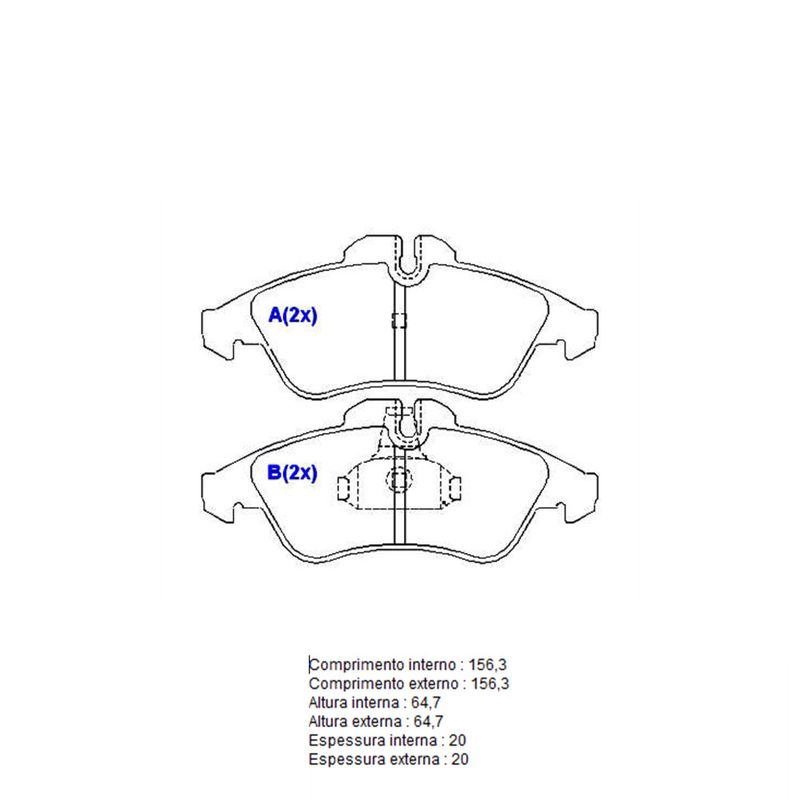 Pastilha-Freio-Convencional-Dianteira-Sistema-Teves-1305-Syl Pastilha-Freio-Convencional-Dianteira-Sistema-Teves-1305-Syl