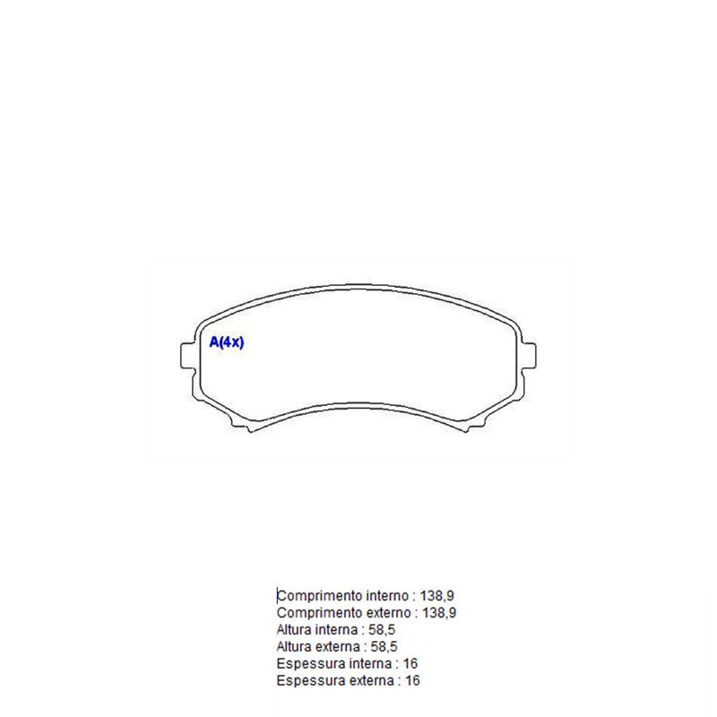 Pastilha-Freio-Convencional-Dianteira-Sem-Alarme-Sistema-Akebono-1315-Syl Pastilha-Freio-Convencional-Dianteira-Sem-Alarme-Sistema-Akebono-1315-Syl