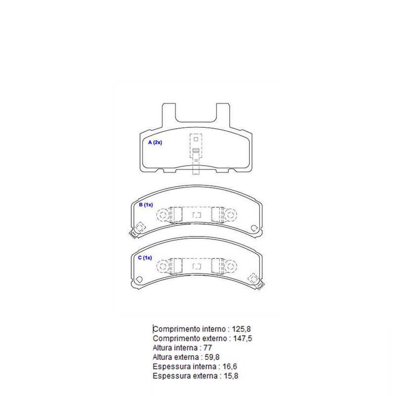 Pastilha-Freio-Convencional-Dianteira-Com-Alarme-Sistema-Bendix-2123-Syl Pastilha-Freio-Convencional-Dianteira-Com-Alarme-Sistema-Bendix-2123-Syl