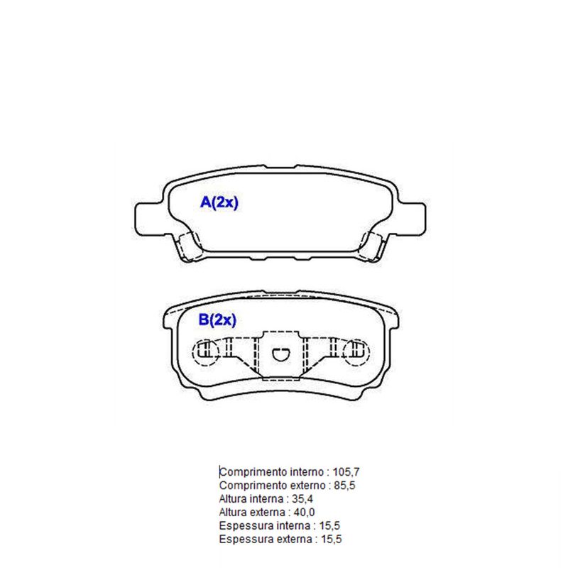 Pastilha-Freio-Convencional-Traseira-Sem-Alarme-Sistema-Akebono-2315-Syl Pastilha-Freio-Convencional-Traseira-Sem-Alarme-Sistema-Akebono-2315-Syl