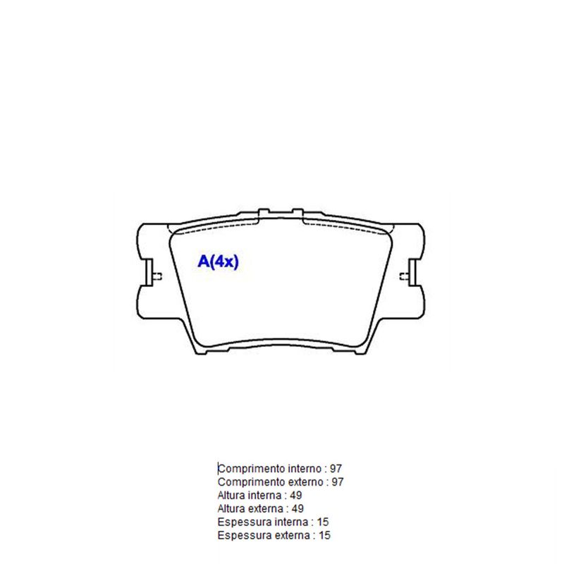 Pastilha-Freio-Convencional-Traseira-Sem-Alarme-Sistema-Akebono-2386-Syl Pastilha-Freio-Convencional-Traseira-Sem-Alarme-Sistema-Akebono-2386-Syl