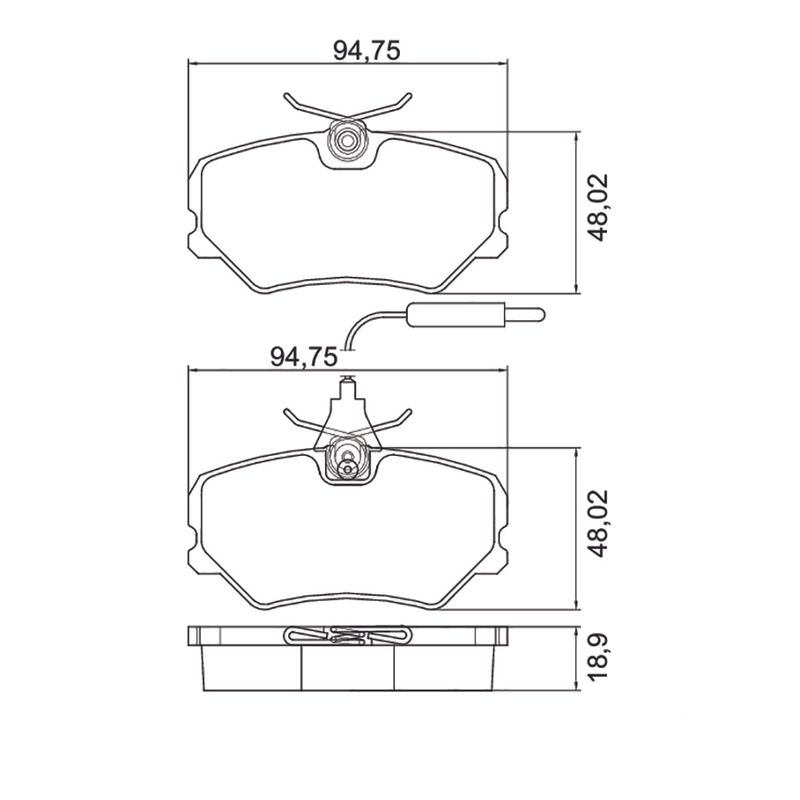 Pastilha-Freio-Convencional-Dianteira-Com-Alarme-Sistema-Bendix-N881-Cobreq Pastilha-Freio-Convencional-Dianteira-Com-Alarme-Sistema-Bendix-N881-Cobreq