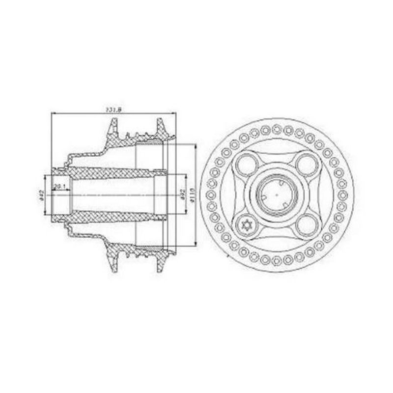 cubo-roda-moto-traseiro-tambor-cobreq-89811 cubo-roda-moto-traseiro-tambor-cobreq-89811
