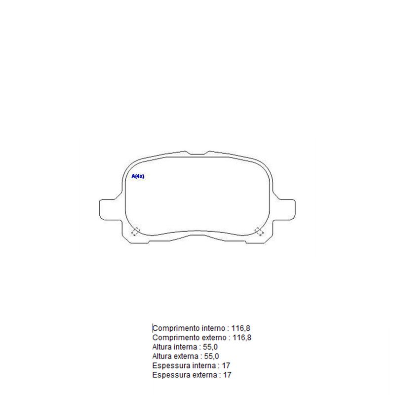 Pastilha-De-Freio-Dianteira-Corolla-Sistema-Akebono-1BP30966AA-BProauto Pastilha-De-Freio-Dianteira-Corolla-Sistema-Akebono-1BP30966AA-BProauto