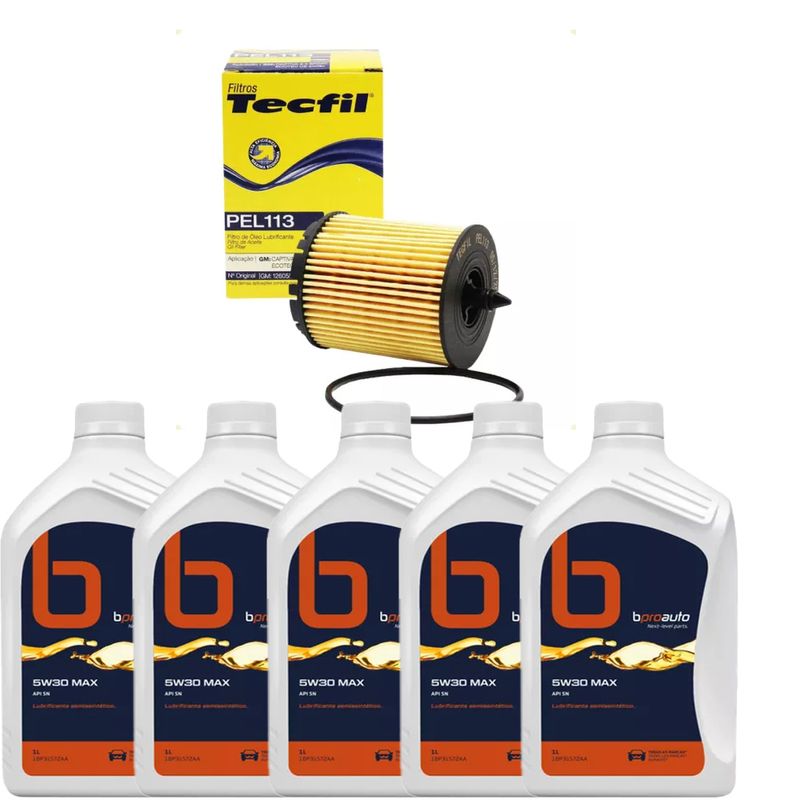 Kit-Troca-Oleo-Malibu-Ltz-2.4-16V-L4--2009-2013--5W30 Kit-Troca-Oleo-Malibu-Ltz-2.4-16V-L4--2009-2013--5W30